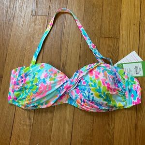 Lilly Pulitzer Bikini Top Blossom Bandeau Size 6